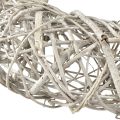 Dekokranz Holz Deko Rattan Natur Weiß Ø40cm H9,5cm - Vielseitig einsetzbar & stilvolle Raumakzent | Floristik21.de
