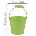 Eimer mit Henkel Primeltopf Metall Pastell 11,5×8,5cm 8 St | Floristik21.de