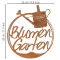 Gartendeko Rost, Schriftzug, Kräuter Blumen Rosen 29,5cm 3 St | Floristik21.de