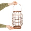 Gartenlaterne Metall Edelrost Henkel Vintage Ø19,5cm | Floristik21.de
