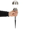 Solar-Kugelleuchte mit Erdspieß, 36 cm, Kunststoff, Silber, Set aus 4 Stück | Floristik21.de