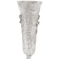 Grabvase Grau Vase zum Stecken mit Rosen Motiv H26cm 2St | Floristik21.de