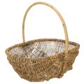 Floristik21 Kartoffelkorb 43/33/23cm mit Folie Natur Set von 3St