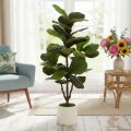 Künstliche Ficus lyrata 120 cm Kunstpflanze aus Kunststoff und Textil für Innenbereich | Floristik21.de