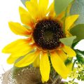 Floristik21 Künstliche Sonnenblume, Seidenblume, Sommerdeko, Sonnenblume im Jutesack