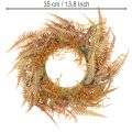 Künstlicher Farnkranz Ø 35cm aus Kunststoff in Herbstfarben für Innen- und Außendekoration | Floristik21.de