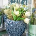 Floristik21 Künstlicher Tulpen-Strauß, Seidenblumen, Tulpen Real Touch Weiß