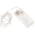 Floristik21 Lichterkette Kunststoff Warmweiß 1m 10 LEDs Batterie Innenbereich