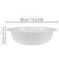 Metallschüssel Weiß Schale Emaille Optik Ø36cm H9,5cm | Floristik21.de