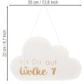 Papierdeko „Wolke 7“ zum Hängen 35cm x 22cm 2St | Floristik21.de