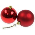 Floristik21 Weihnachtskugel Rot 10cm 4St