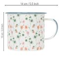 Pflanztasse Emaille Deko Tasse Blumenmotive Ø11cm | Floristik21.de