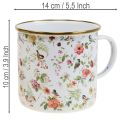 Pflanztasse Emaille Tasse zum Bepflanzen Blumen Ø11cm | Floristik21.de