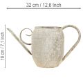 Pflanztopf Gießkanne Vintage Metall Deko Antik Garten 32x10,5x18cm | Floristik21.de