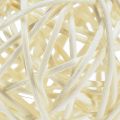 Rattanball gebleicht Tischdeko Rattan Creme Ø5cm 24 St | Floristik21.de