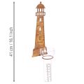 Regenmesser Leuchtturm Rostoptik Garten Deko Vintage Charmant 41cm | Floristik21.de