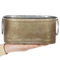 Set Übertopf Metall Wanne Vintage Retro L22,5cm/27cm/31cm | Floristik21.de