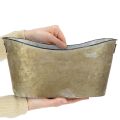 Set Übertopf Wanne Kupferfarben/Weiß L32,5cm/36,5cm/41,5cm | Floristik21.de