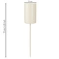 Stabkerzenhalter Cremebeige Metall mit Stab 11 cm Ø22mm – Set aus 4 | Floristik21.de