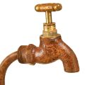 Metall Übertopf-Set Mit Wasserhahn Deko Rostoptik - Garten Vintage Charm - Pflanzgefäß - Größen-Set 3-teilig | Floristik21.de
