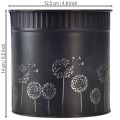 Übertopf Pusteblumen Blumentopf Schwarz Ø12,5cm H14cm | Floristik21.de