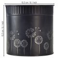 Übertopf Pusteblumen Blumentopf Schwarz Ø15,5cm H15,5cm | Floristik21.de