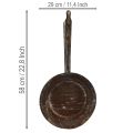 Wanddeko Metall Deko Korb Rost Deko Pfanne Braun H58cm | Floristik21.de