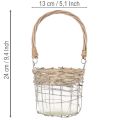 Windlicht Hängedeko Metall Glas Weide 2er Set Garten Balkon Vintage | Floristik21.de