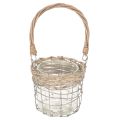 Windlicht Hängedeko Metall Glas Weide 2er Set Garten Balkon Vintage | Floristik21.de