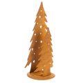 Floristik21 Windlicht Tannenbäume, Metalldeko in Edelrost, Weihnachten H46cm B25,5cm