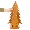 Windlicht Tannenbäume, Metalldeko in Edelrost, Weihnachten H46cm B25,5cm | Floristik21.de
