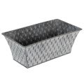 Floristik21 Zinkschale mit Rautenmuster 22cm×12cm
