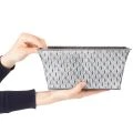 Zinkschale mit Rautenmuster 26cm x 15,5cm | Floristik21.de