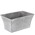 Floristik21 Zinkschale mit Rautenmuster 30cm×18cm H15cm